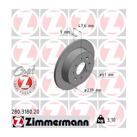 DISC ZIMMERMANN HONDA Coat Z