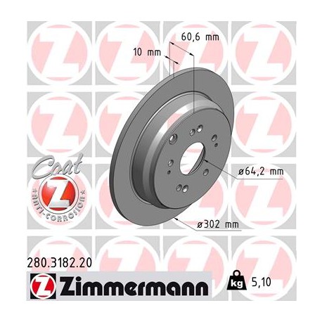 DISC ZIMMERMANN HONDA Coat Z