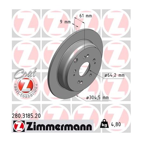 DISC ZIMMERMANN HONDA Coat Z