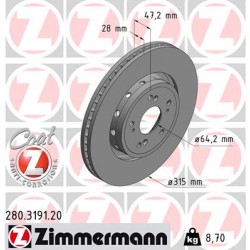 DISC ZIMMERMANN HONDA Coat Z