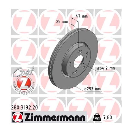 DISC ZIMMERMANN HONDA Coat Z