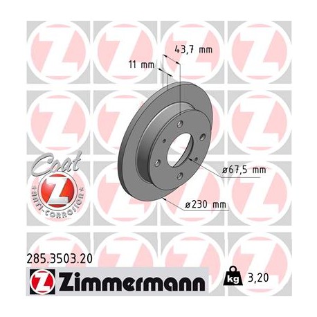 DISQUE ZIMMERMANN HYUNDAI Coat Z