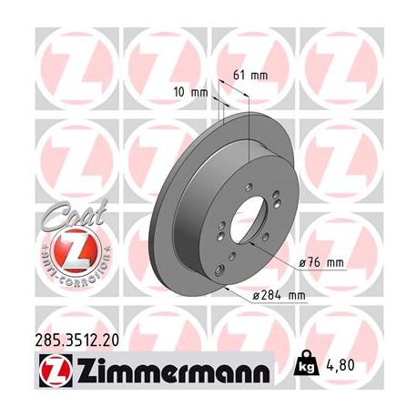 DISC ZIMMERMANN HYUNDAI/KIA Coat Z