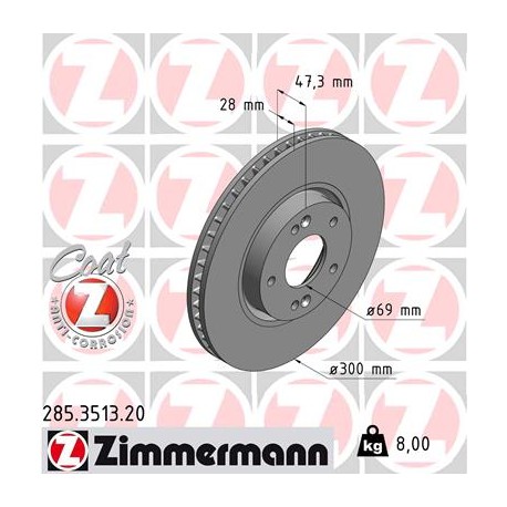 DISQUE ZIMMERMANN HYUNDAI Coat Z