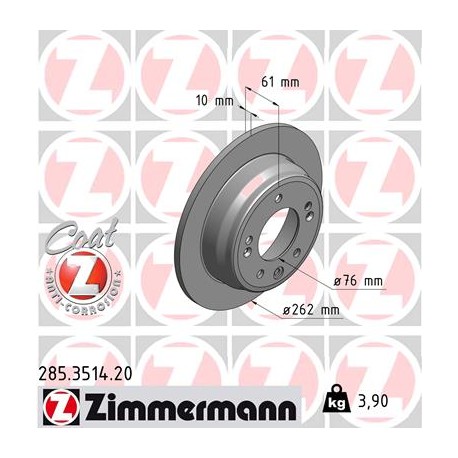 DISC ZIMMERMANN HYUNDAI/KIA Coat Z