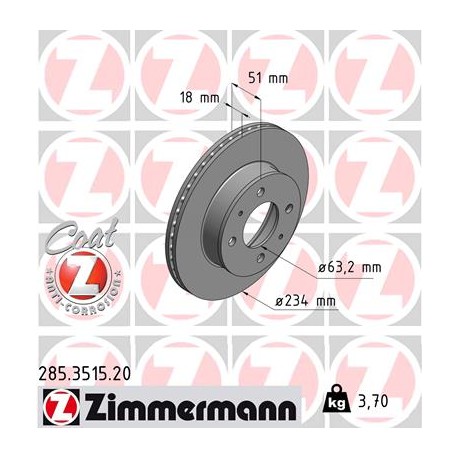 DISC ZIMMERMANN HYUNDAI Coat Z