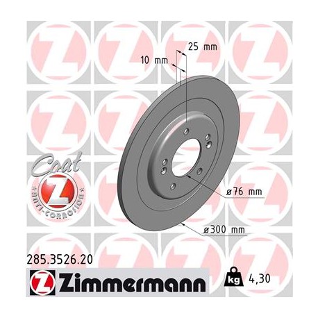 DISC ZIMMERMANN HYUNDAI/KIA Coat Z