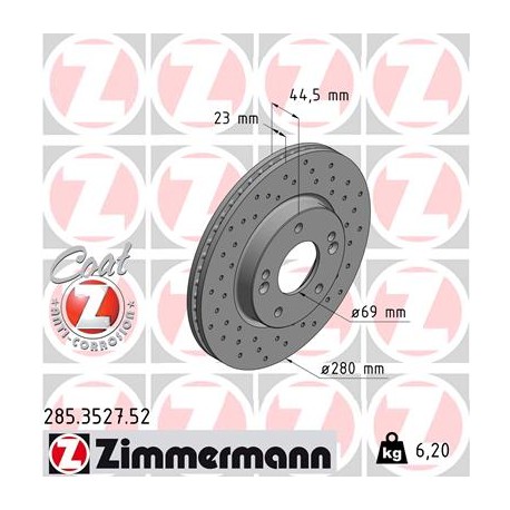 DISC ZIMMERMANN HYUNDAI/KIA SPORT Z