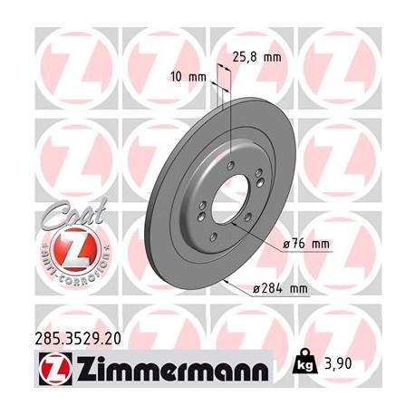 DISC ZIMMERMANN HYUNDAI/KIA Coat Z