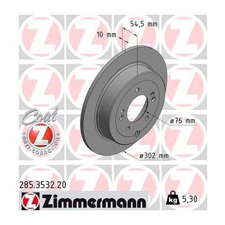 DISC ZIMMERMANN HYUNDAI/KIA Coat Z