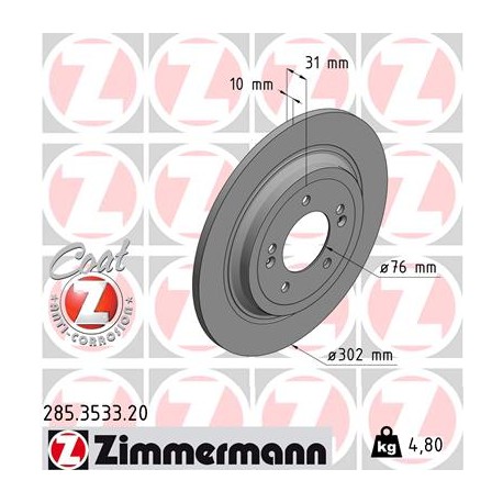 DISC ZIMMERMANN HYUNDAI/KIA Coat Z