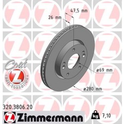 DISC ZIMMERMANN KIA/HYUNDAI Coat Z