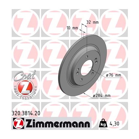 DISC ZIMMERMANN KIA/HYUNDAI Coat Z