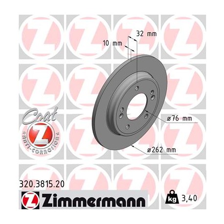 DISC ZIMMERMANN KIA/HYUNDAI Coat Z