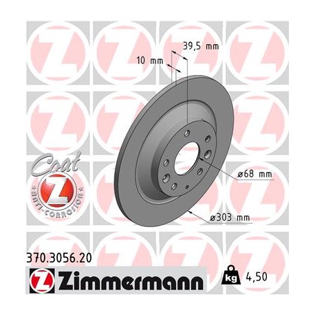 DISQUE ZIMMERMANN MAZDA Coat Z