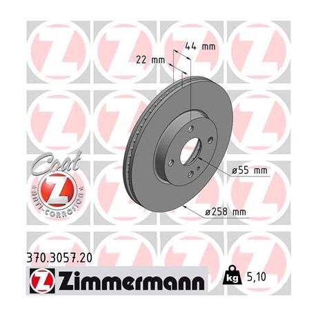 DISC ZIMMERMANN MAZDA Coat Z