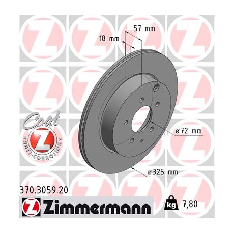 DISC ZIMMERMANN MAZDA Coat Z