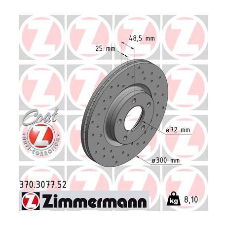 DISQUE ZIMMERMANN MAZDA SPORT Z