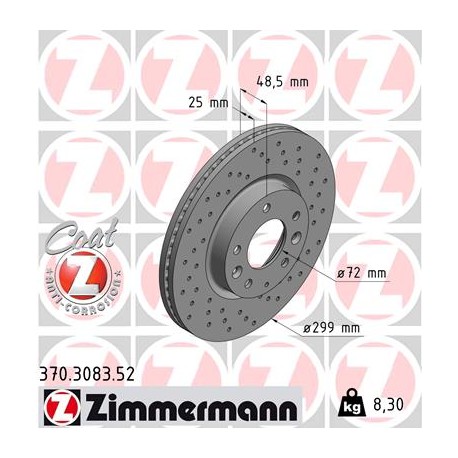 DISQUE ZIMMERMANN MAZDA SPORT Z