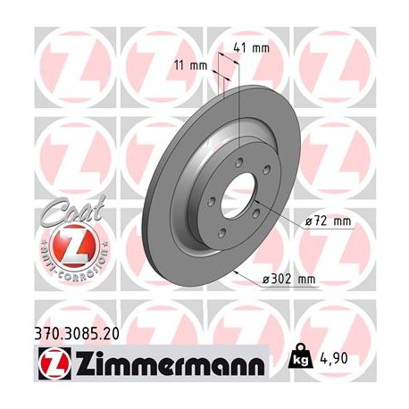 DISC ZIMMERMANN MAZDA Coat Z