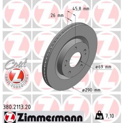 DISC ZIMMERMANN MITSUBISHI/PSA Coat Z