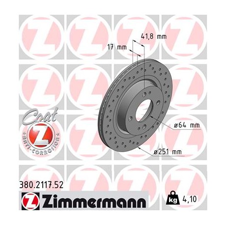 DISC ZIMMERMANN MITSUBISHI SPORT Z