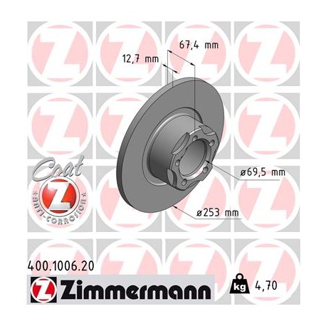 DISC ZIMMERMANN MERCEDES Coat Z