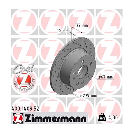 DISC ZIMMERMANN MERCEDES SPORT Z