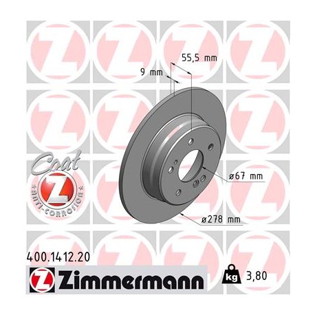 DISC ZIMMERMANN MERCEDES Coat Z