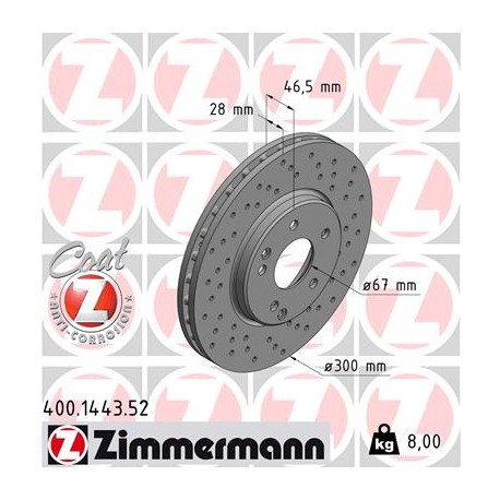 DISQUE ZIMMERMANN MERCEDES SPORT Z