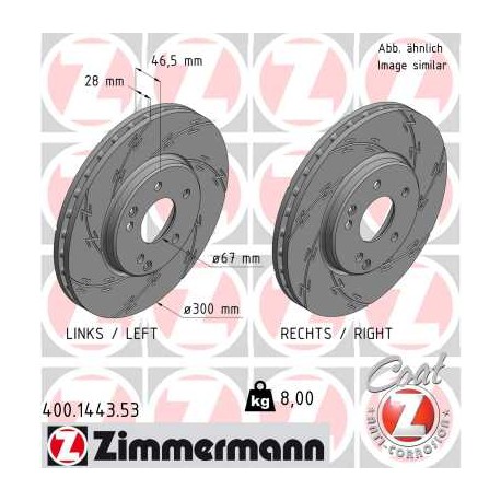 DISC ZIMMERMANN MERCEDES BLACK Z