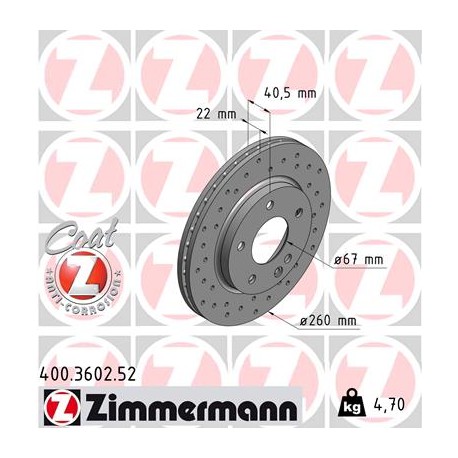 DISC ZIMMERMANN MERCEDES SPORT Z