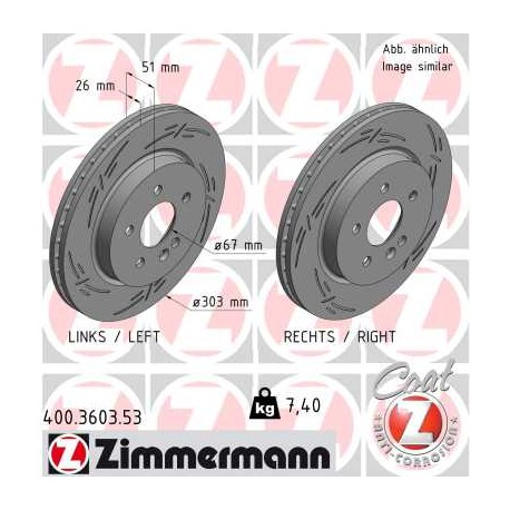 DISC ZIMMERMANN MERCEDES BLACK Z