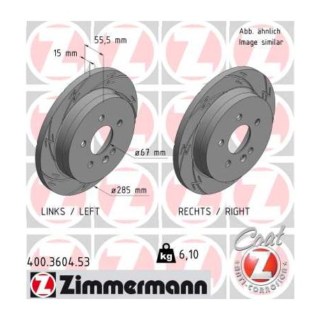 DISC ZIMMERMANN MERCEDES BLACK Z