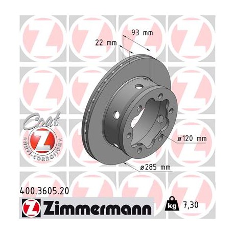 DISC ZIMMERMANN MERCEDES/VAG Coat Z