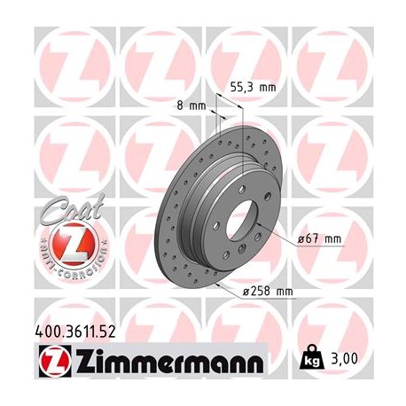 DISC ZIMMERMANN MERCEDES SPORT Z