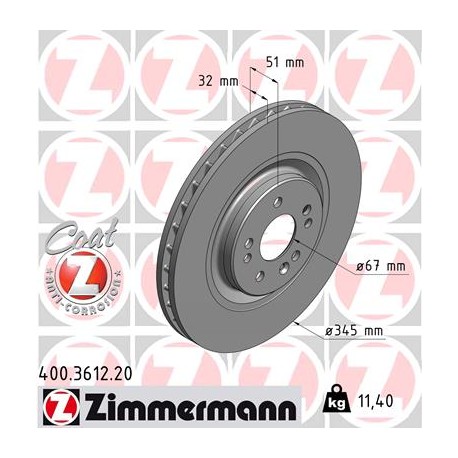 DISC ZIMMERMANN MERCEDES Coat Z