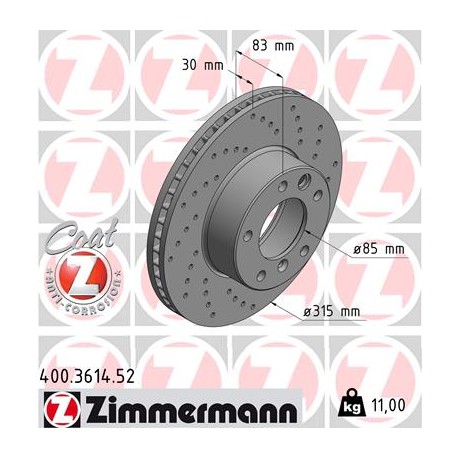 DISQUE ZIMMERMANN MERCEDES SPORT Z