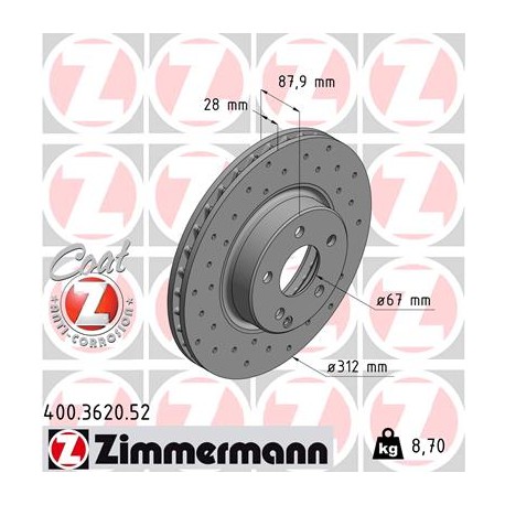 DISC ZIMMERMANN MERCEDES SPORT Z