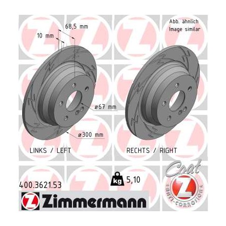 DISC ZIMMERMANN MERCEDES BLACK Z