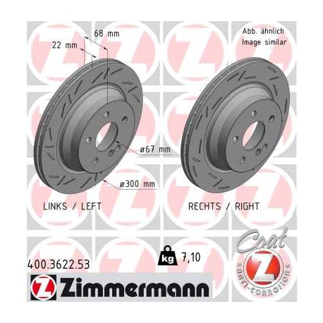 DISC ZIMMERMANN MERCEDES BLACK Z