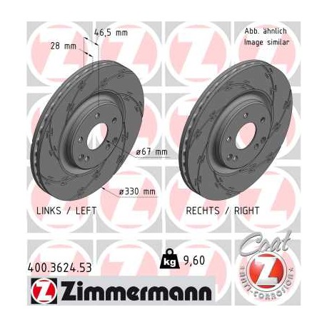 DISC ZIMMERMANN MERCEDES BLACK  Z