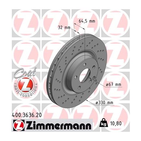 DISC ZIMMERMANN MERCEDES Coat Z