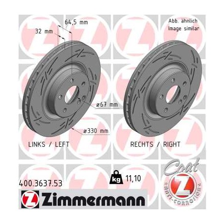 DISC ZIMMERMANN MERCEDES BLACK Z