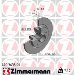 DISC ZIMMERMANN MERCEDES incl. bearing set