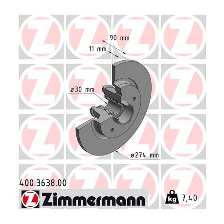 DISC ZIMMERMANN MERCEDES incl. bearing set