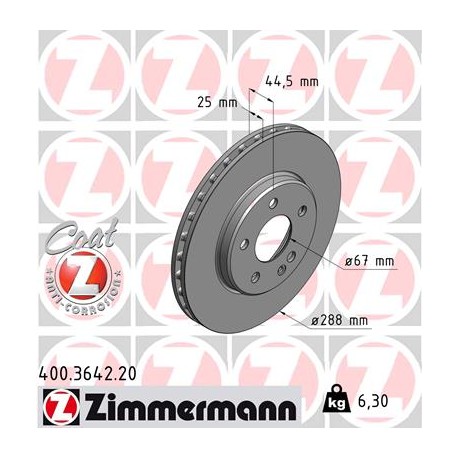 DISC ZIMMERMANN MERCEDES Coat Z