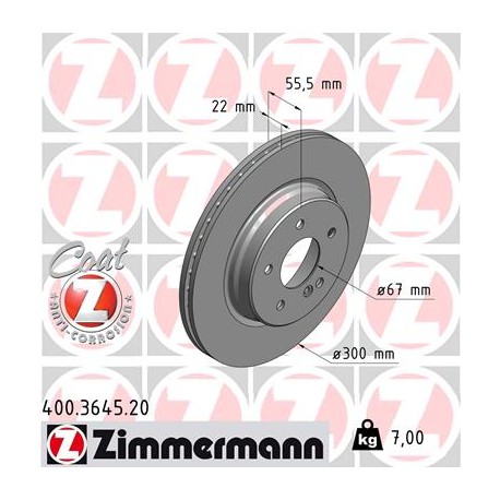 DISC ZIMMERMANN MERCEDES Coat Z