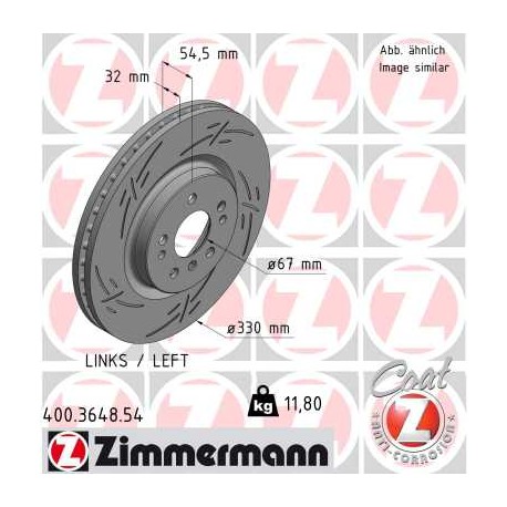 DISC ZIMMERMANN MERCEDES BLACK Z (LEFT)