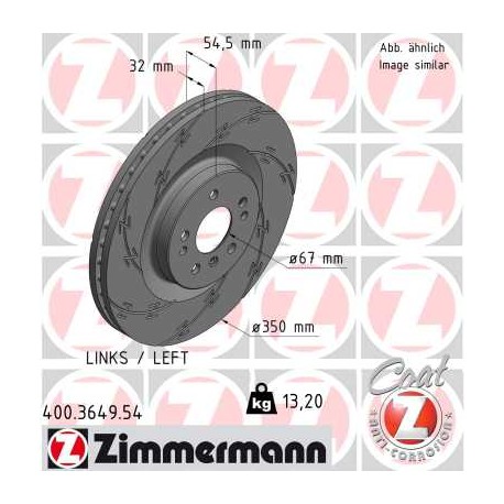 SCHIJF ZIMMERMANN MERCEDES BLACK Z (LINKS)